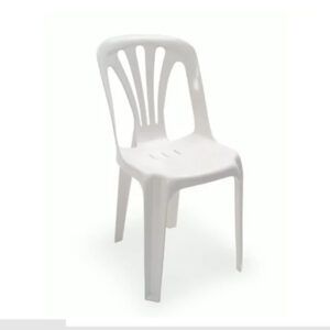 Silla Plástica Blanca Sin Apoya Brazos