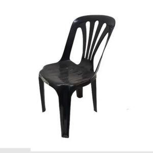 Silla Plástica Negra Sin Apoya Brazo